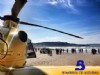 El helicóptero medicalizado en el arenal de Castrillón.